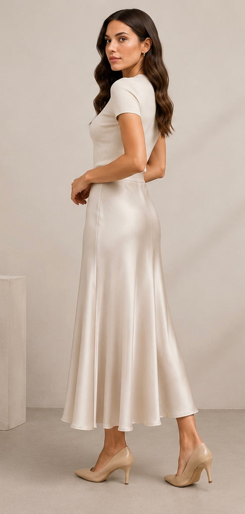 Falda Élise - Marfil